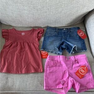 Wonder Nation Pink and Blue Kids Casual Bottoms Set